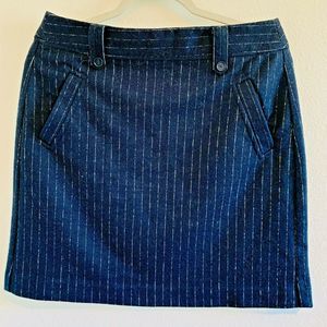 ANN TAYLOR LOFT- Wool Pin Stripe Skirt Size 10P